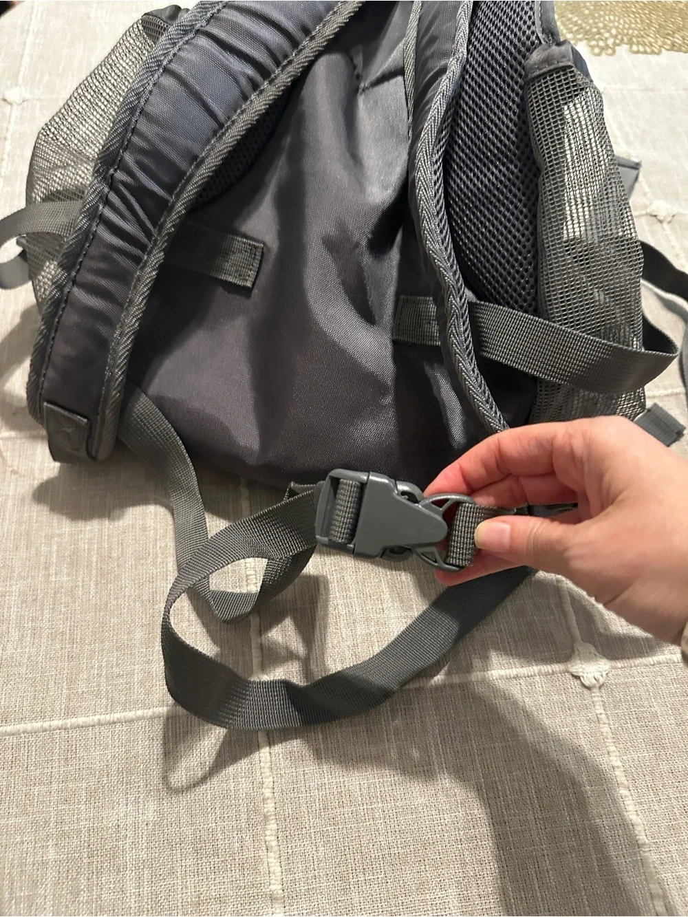 Outward Hound light gray Front Dog Carrier Backpack Bag small to Medium,